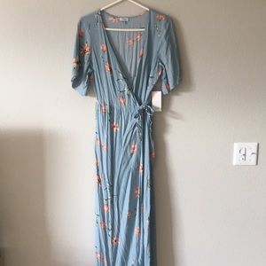Tobi Floral Maxi Wrap Dress